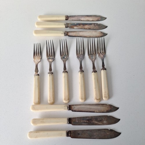 Set vintage silver - 6, plated