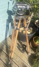 Miller LP fluid head slip pan wooden tripod 60s Movie Camera Hollywood Lampstand