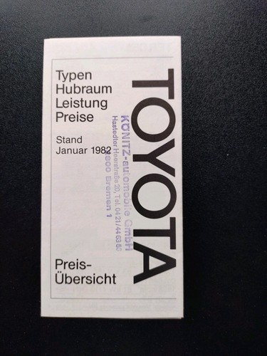 Toyota price list 1982 - toyota,