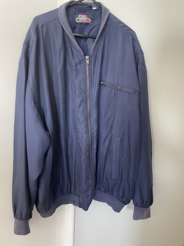 Vintage navy silk - vintage, bomber