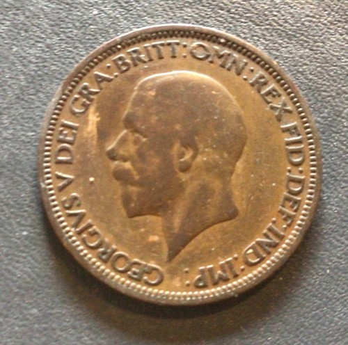 George half penny coin - coin,