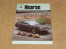 *RARE* MERCEDES BENZ 240TD 250T 280TE HEARSE UK Brochure - April 1980