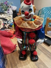 Vintage Porcelain Clown Musical Wind Up