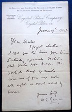 A SIGNED  HAND WRITTEN LETTER