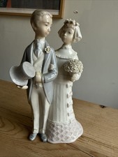 Lladro Wedding Couple Bride Groom Julio Fernandez Glazed Porcelain Figurine 4808
