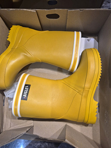 Aigle yellow white rubber - yellow/white,