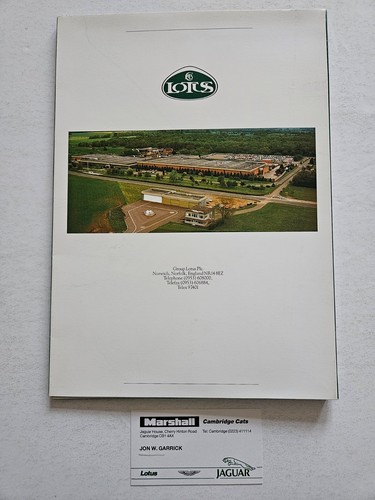 Lotus esprit folder sales - lotus,