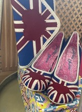 RARE Vtg BNWB Irregular Choice Union Jack shoes & bag. Very Vivienne-esque!