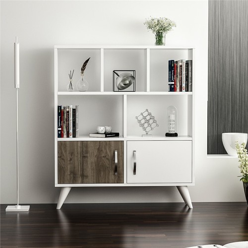 Ducky bookcase white - white, walnut