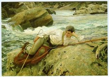 Art Postcard On His Holidays Norway Painting by John Singer Sargent Unposted
