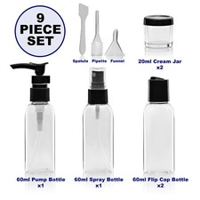 9 Piece Clear Travel