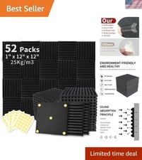 Acoustic Foam Panels 52 Pack -
