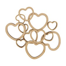 Wooden Hollow Heart S2 MDF