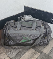 Jaguar Grey Green Leather Style VGC Duffel Bag Luggage Holdall Vintage 1990s