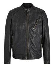 Belstaff Men's V Racer Leather Jacket Black UK 34