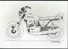 Kawasaki 750 H2 (1973) B/W Drawing/Print H2A (not sales brochure) La Cruise EX66