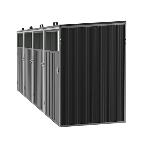 Quadruple wheelie bin storage - quadruple,