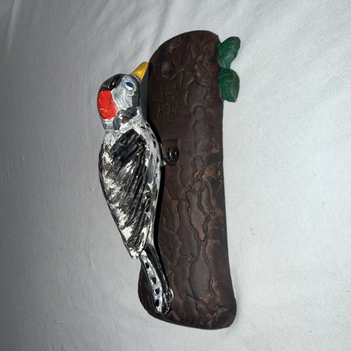 Vtg cast iron painted spotted - vtg,