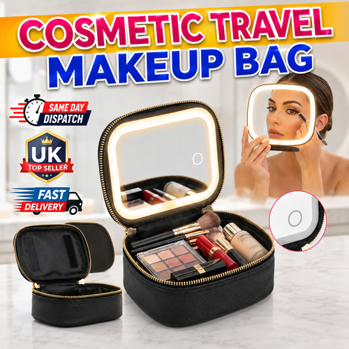 Makeup bag with light led - with,