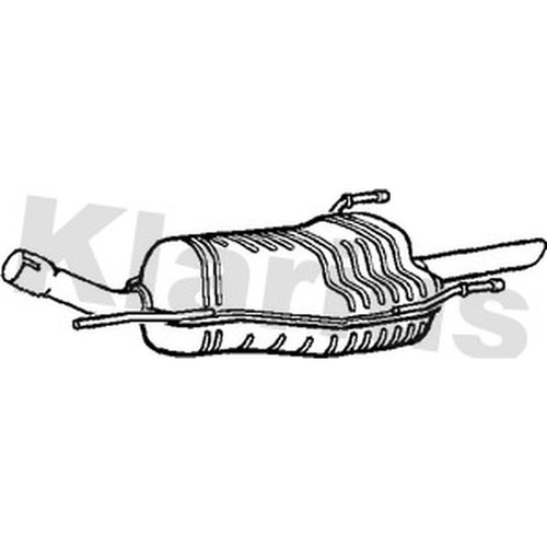 Exhaust rear back - back, box