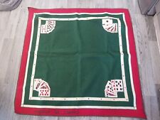 Vintage Wool Made  Poker Card Detailed Table Cloth (Modelo De Cartas )