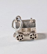 Vintage Sterling Silver Fortune Teller Gypsy Caravan Charm Pendant