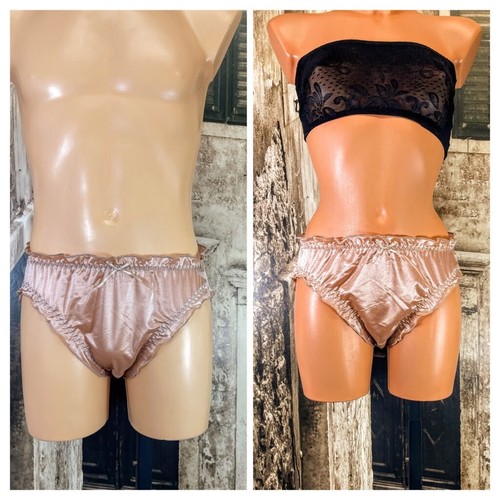 Nude sexy frilly - , slippy