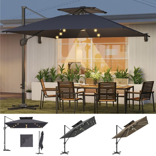 Garden cantilever parasol with - garden,