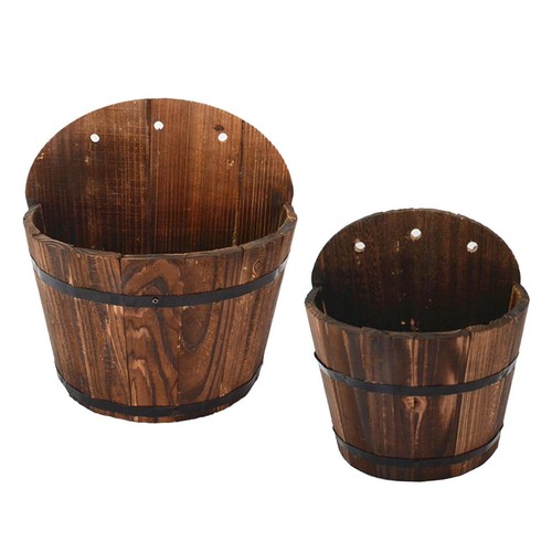 Small wooden bucket barrel - wooden,
