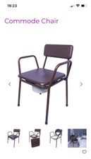 Adapt  height adjustable and removable arms commode toilet chair
