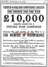 WW1 Advert C of E Temperance