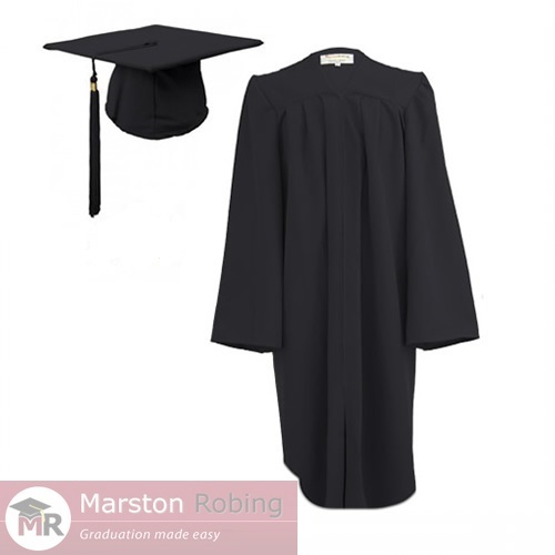 Black adult graduation gown - black, &