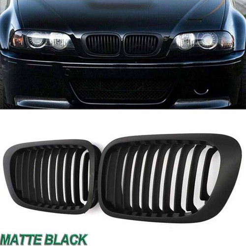 Pair front matte black - front, kidney