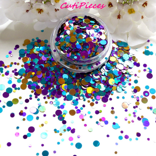 Nail art glitter - art, *mardigras*