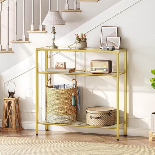 Tier gold console table - gold,