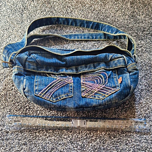 Fcuk blue denim - blue, shoulder