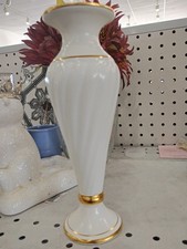 Arklow Vase White with Gold