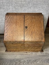 Antique Oak Stationary Box /