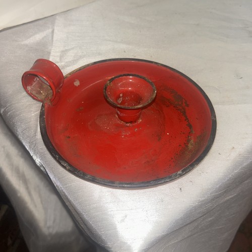 Vintage red enamel chamber - vintage,