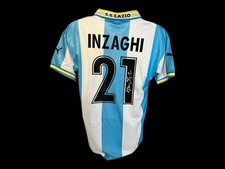 Simone Inzaghi Lazio Signed 98/00 Football Shirt COA