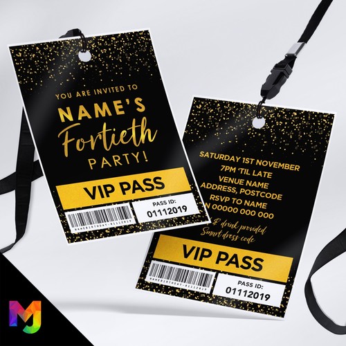 Personalised 40th birthday vip - 40th,