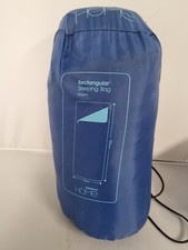 Dark blue sleeping bag in a