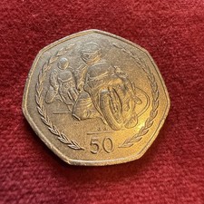 Isle Of Man TT 50p Coin. 1997