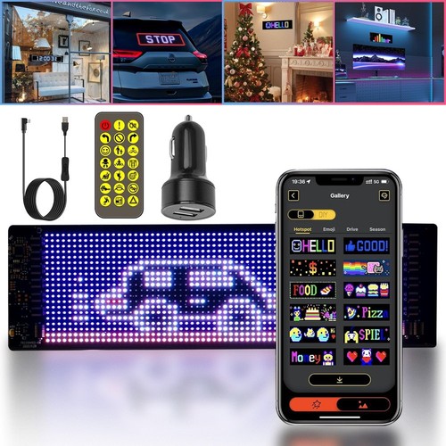 Car led sign bluetooth - app,