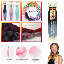 Xpression PRE-STRETCHED Ultra Braid Hair For Braiding Expression - ALL COLOURS
