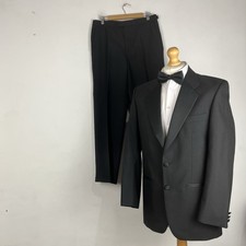 Marks and Spencer Tuxedo Dinner Suit 2 Piece Men's 38R Black 34W 30L St Michael