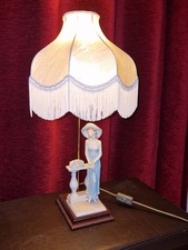 Beautiful Lady figurine ornamental Lamp Signed Vittorio Tessaro