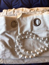 ?? White Ring Top Curtains , Blackout, 64”x72” With Free Tie backs ??