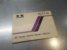 Kawasaki KLT110 A2 Motorcycle Ownwers Manual 