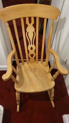 Solid pine rocking chair - rocking,